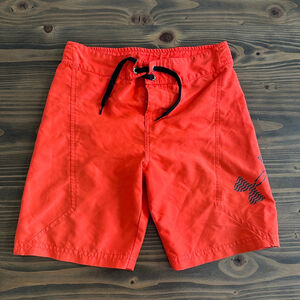 Boys Under Armour Swim Trunks Size 7 Orange